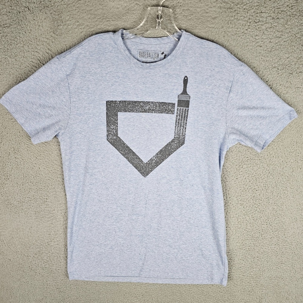Baseballism T-Shirt Mens Medium Paint Graphic Regular Fit Short Sleeve Crew Neck